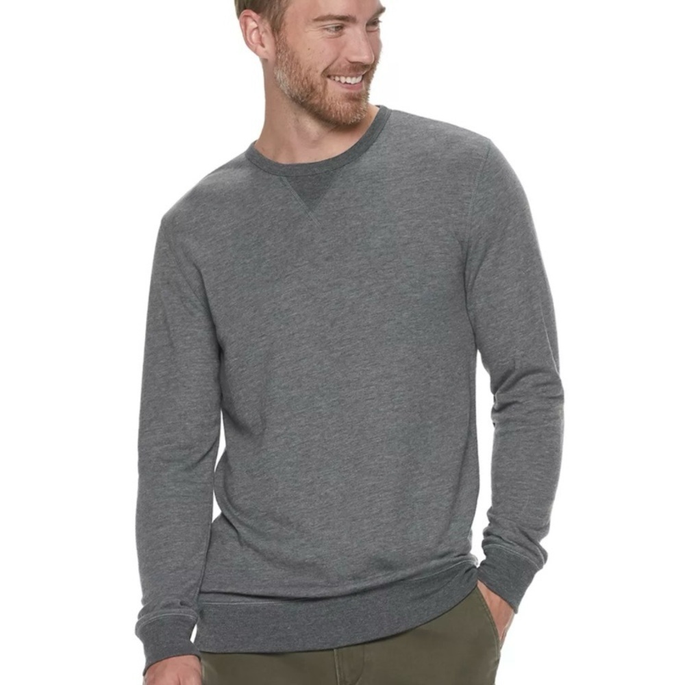 NWT SONOMA Goods For Life® Super Soft Double Knit Crew, gray